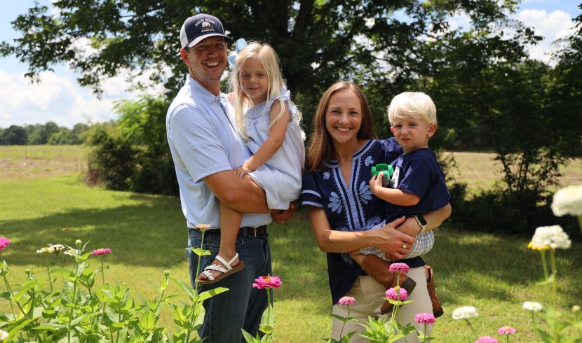 This is a photo of the four-member Dixon family