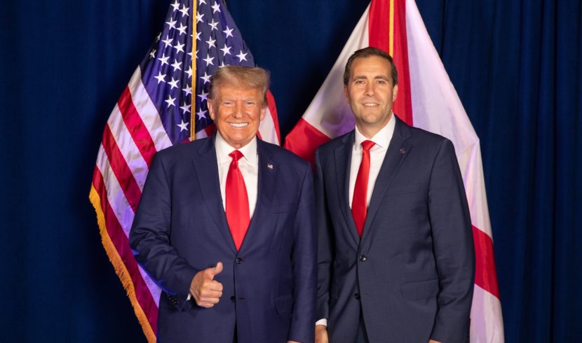 This is a picture of John Wahl and Donald Trump.