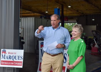 This is a photo of Rhett Marques and Rosemary Elebash