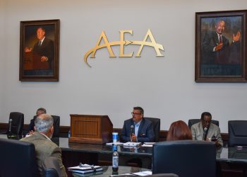 This is a photo of Joey Ammons speaking