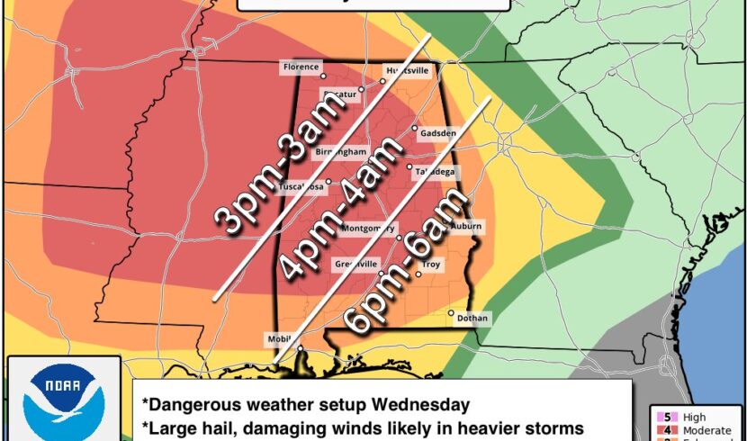 Southern states brace for possible tornado outbreak - Alabama Daily News