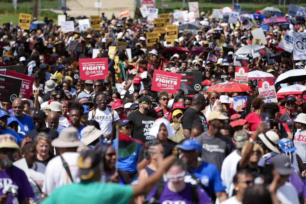 Thousands converge on National Mall to mark the March on Washington’s ...