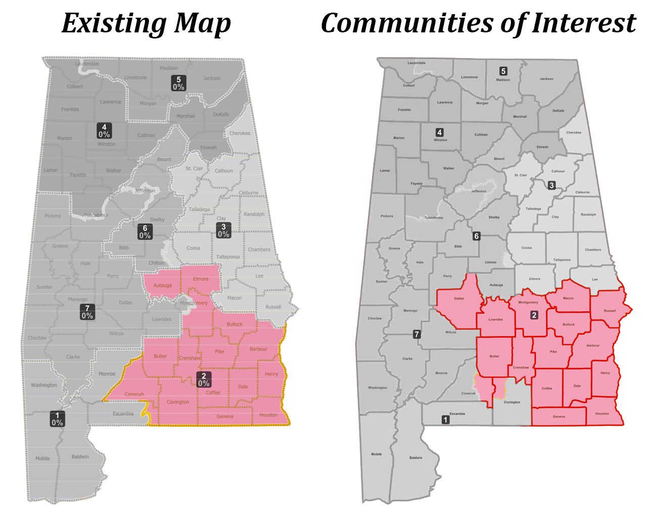 Here’s how Alabama’s congressional districts could change with newly ...