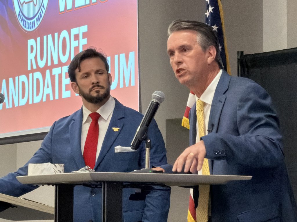 Hudson, Moore share plans for U.S. Senate during Shelby County forum