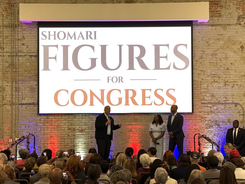 Cory Booker rallies voters for Shomari Figures across the 2nd District