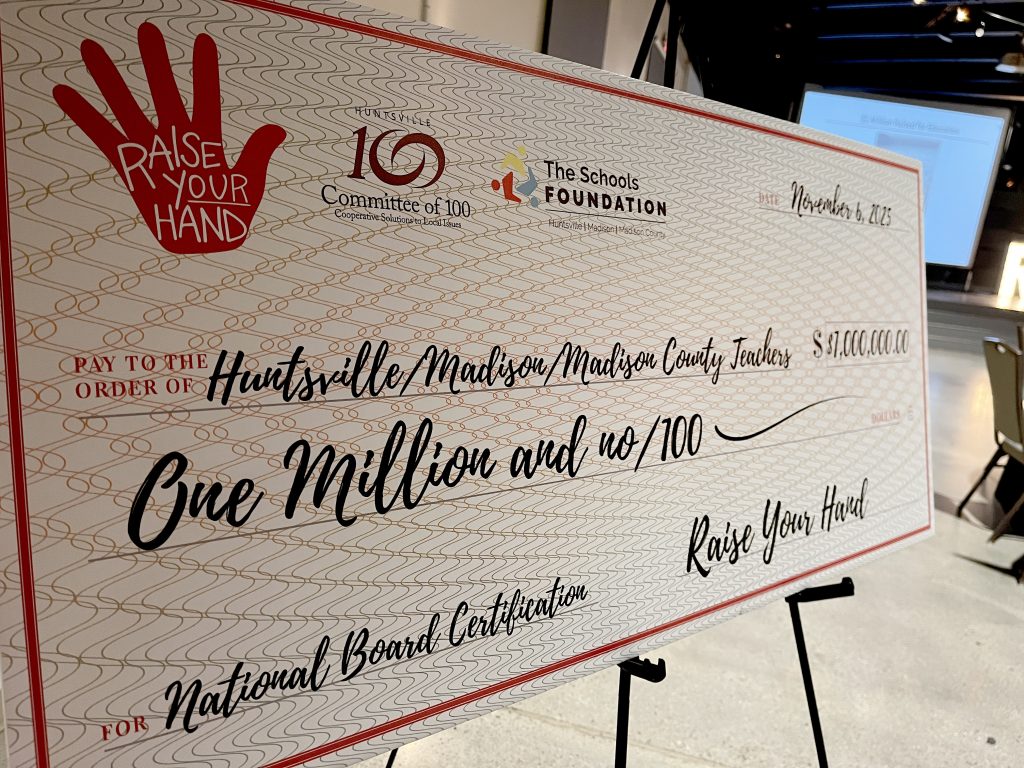 Huntsville business community hits $1M milestone to fund National Board teachers